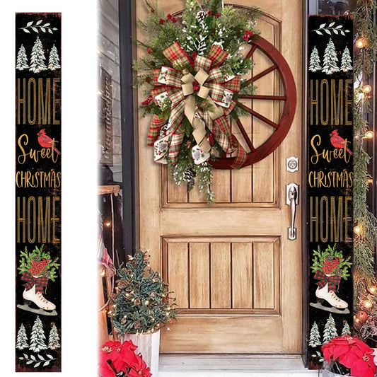 72" Christmas Red Truck Porch Sign | Farmhouse Outdoor Holiday Decor Gift