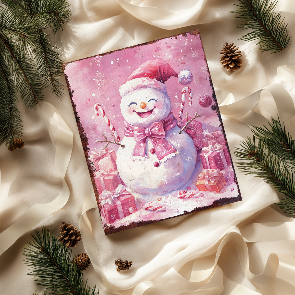 15in Christmas Table Decor | Holiday Snowman Tabletop Decoration | Wooden Indoor Party Decor | 15x12in