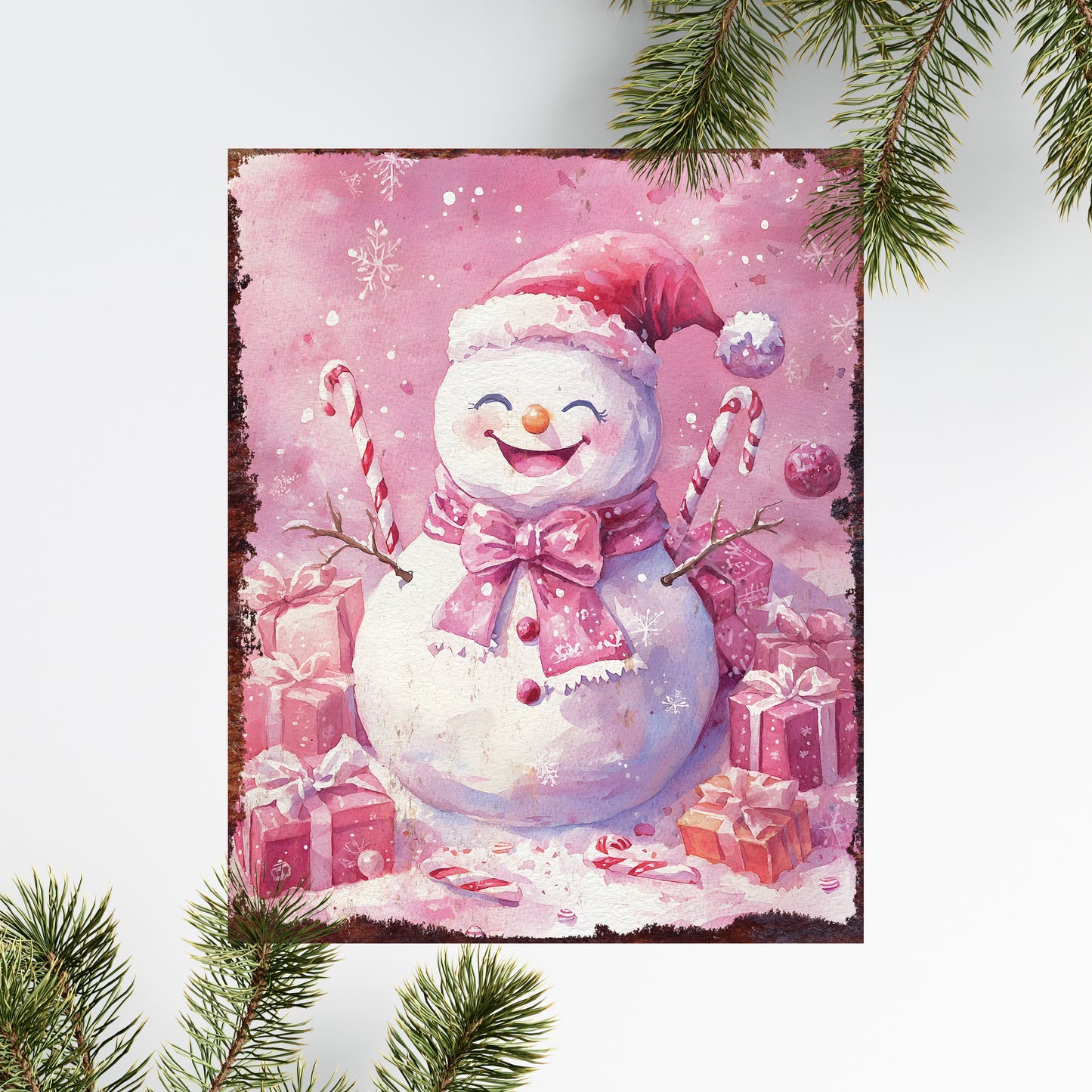 15in Christmas Table Decor | Holiday Snowman Tabletop Decoration | Wooden Indoor Party Decor | 15x12in