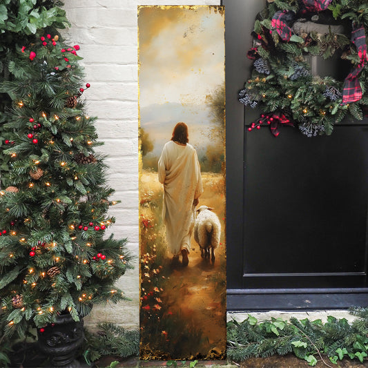 Jesus Christ Porch Sign | Religious Front Porch Plaque | Entryway Decor | UV Print | 3 Sizes