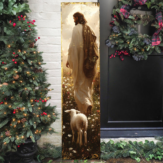 Jesus Christ Porch Sign | Religious Front Porch Plaque | Entryway Decor | UV Print | 3 Sizes