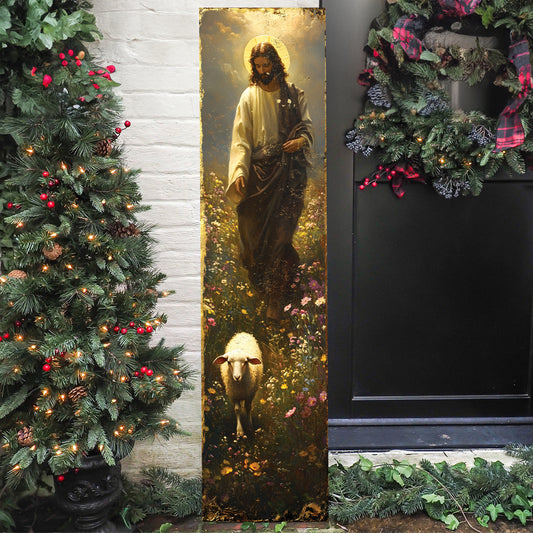Jesus Christ Porch Sign | Religious Front Porch Plaque | Entryway Decor | UV Print | 3 Sizes