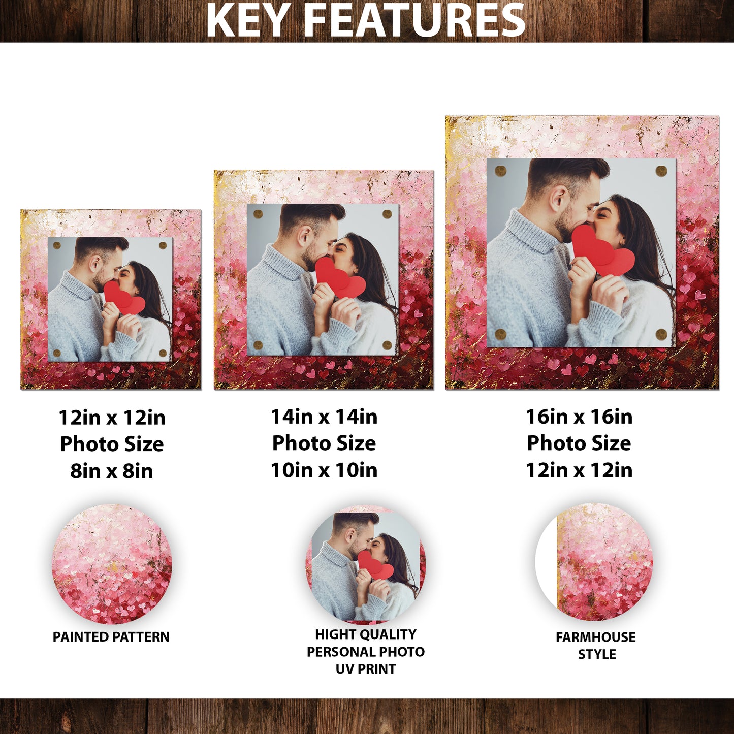 Personalized Valentine Wall Decor | Custom Photo Sign | Valentine’s Day Gift for Spouse | Custom Print