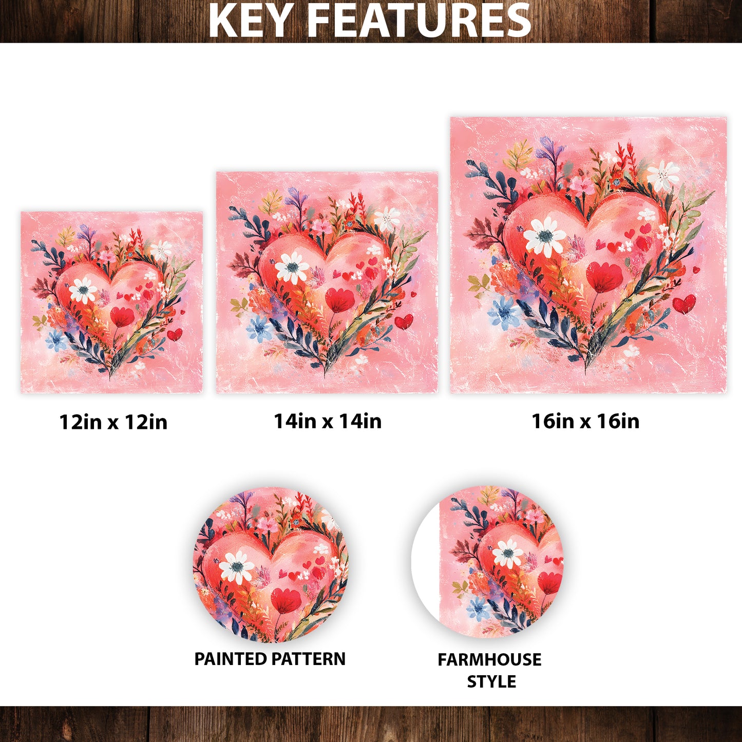 Valentine Wall Decor | Vintage Valentine’s Canvas | Modern Farmhouse Mantel Entryway Decor | Valentine’s Day Decoration | 3 Sizes