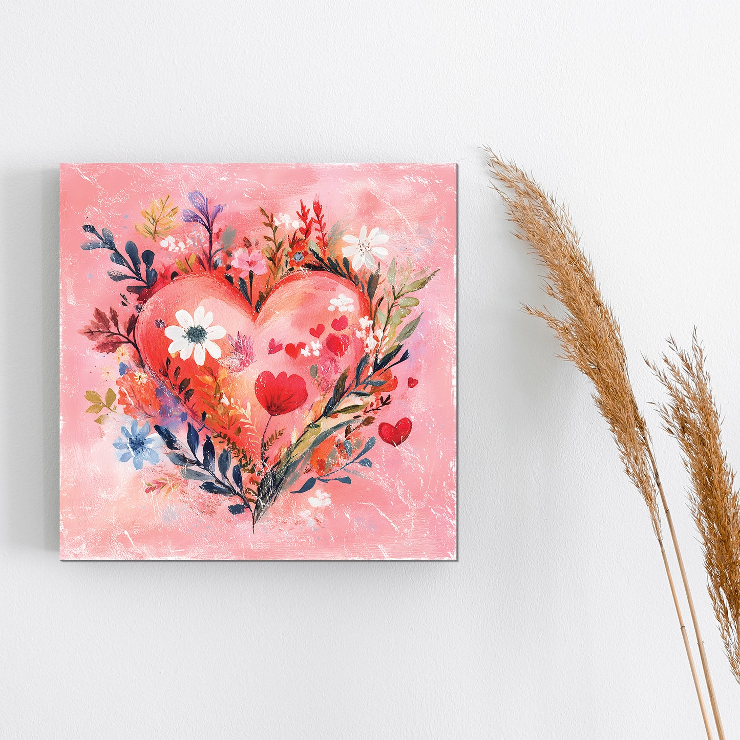 Valentine Wall Decor | Vintage Valentine’s Canvas | Modern Farmhouse Mantel Entryway Decor | Valentine’s Day Decoration | 3 Sizes