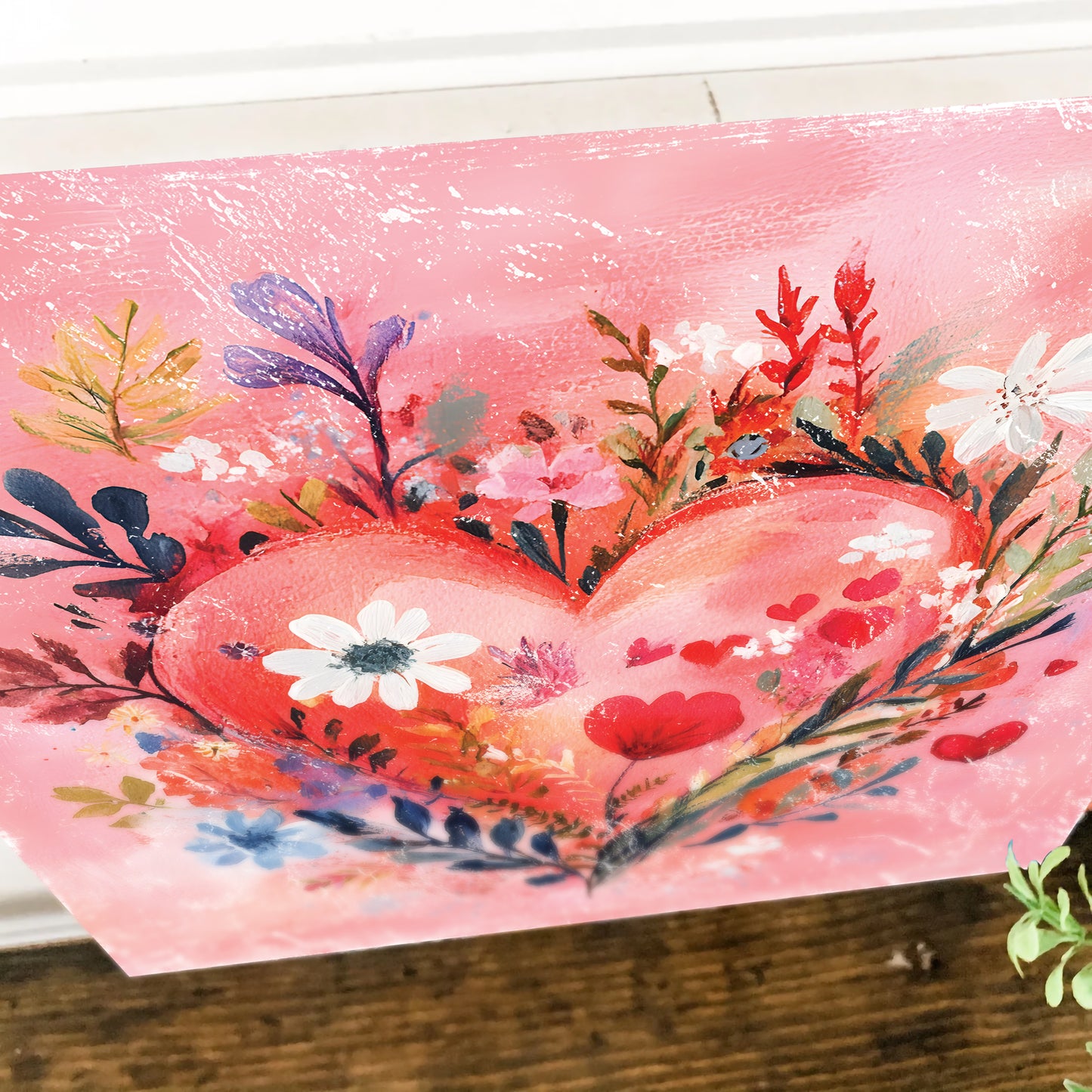 Valentine Wall Decor | Vintage Valentine’s Canvas | Modern Farmhouse Mantel Entryway Decor | Valentine’s Day Decoration | 3 Sizes