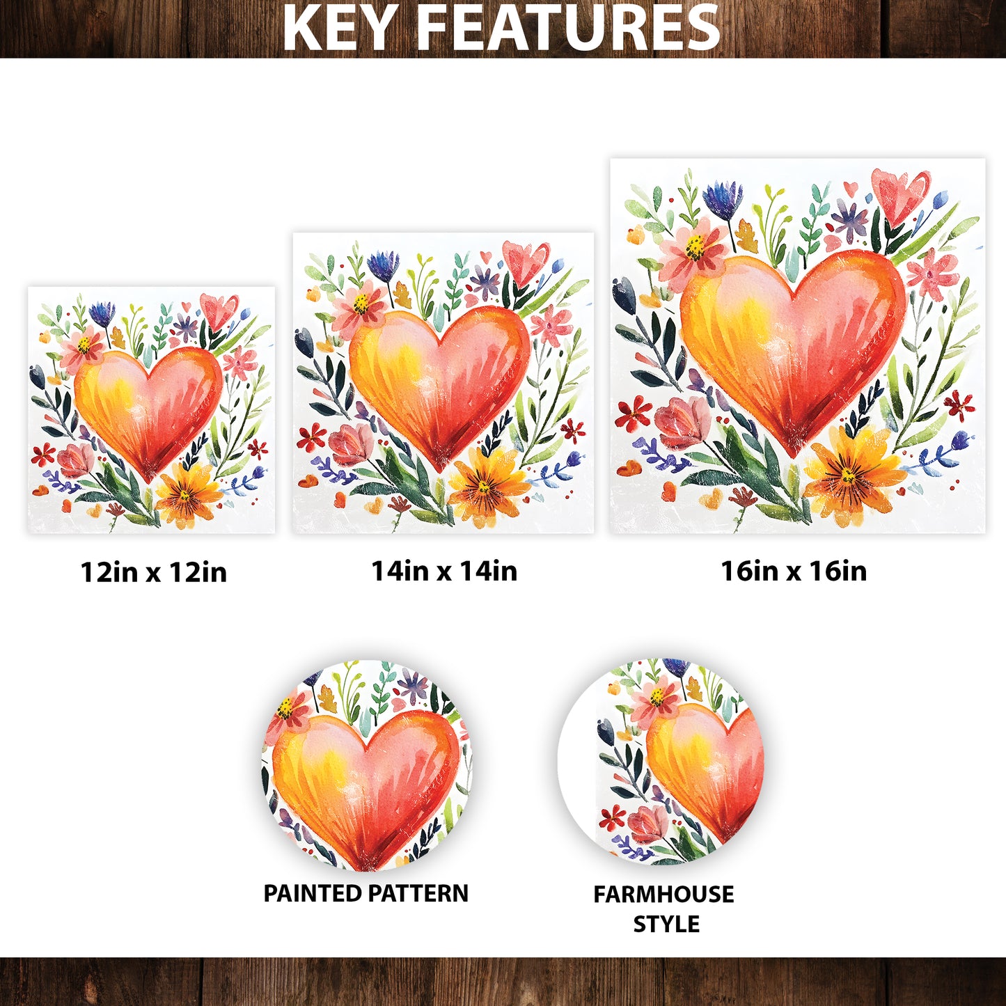 Valentine Wall Decor | Vintage Valentine’s Canvas | Modern Farmhouse Mantel Entryway Decor | Valentine’s Day Decoration | 3 Sizes