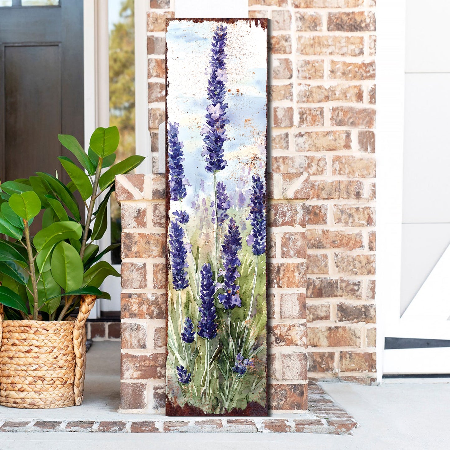 Spring Lavender Porch Sign | Wooden Entryway Decor | Uv Print | Front Porch Plaque | Lavender Design | 3 Sizes