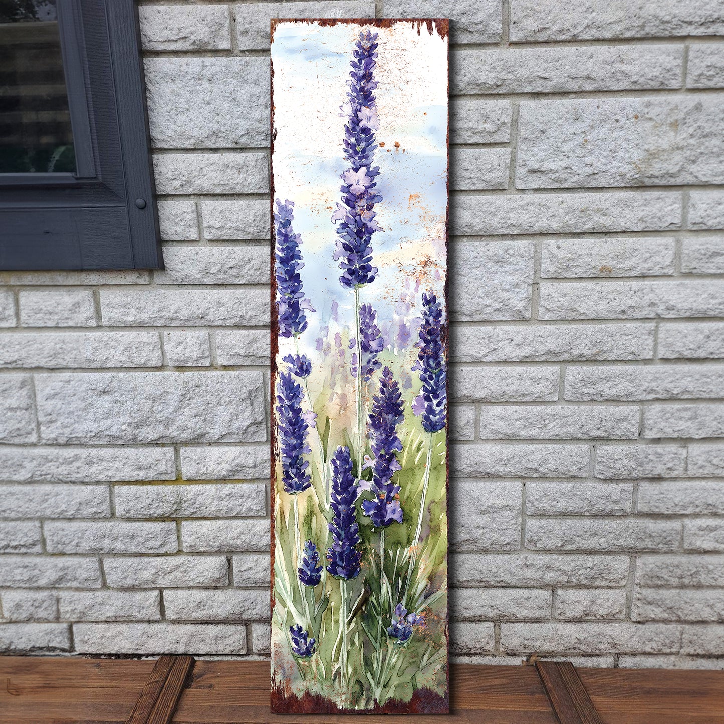 Spring Lavender Porch Sign | Wooden Entryway Decor | Uv Print | Front Porch Plaque | Lavender Design | 3 Sizes
