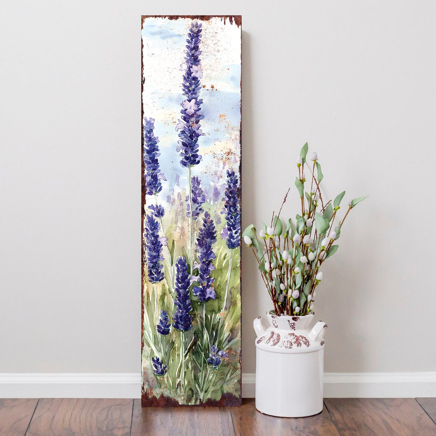 Spring Lavender Porch Sign | Wooden Entryway Decor | Uv Print | Front Porch Plaque | Lavender Design | 3 Sizes