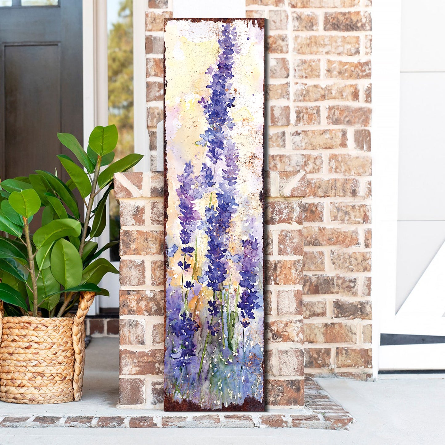 Spring Lavender Porch Sign | Wooden Entryway Decor | Uv Print | Front Porch Plaque | Lavender Design | 3 Sizes
