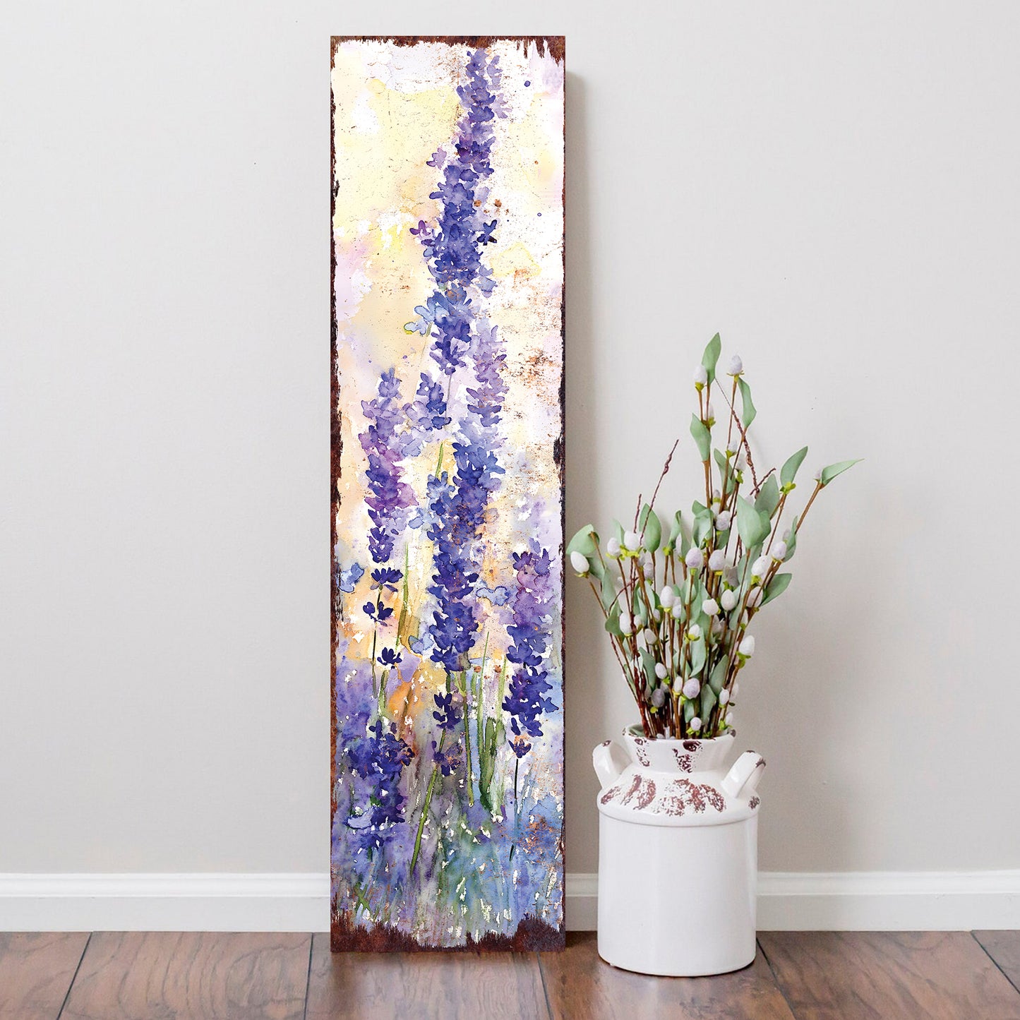 Spring Lavender Porch Sign | Wooden Entryway Decor | Uv Print | Front Porch Plaque | Lavender Design | 3 Sizes
