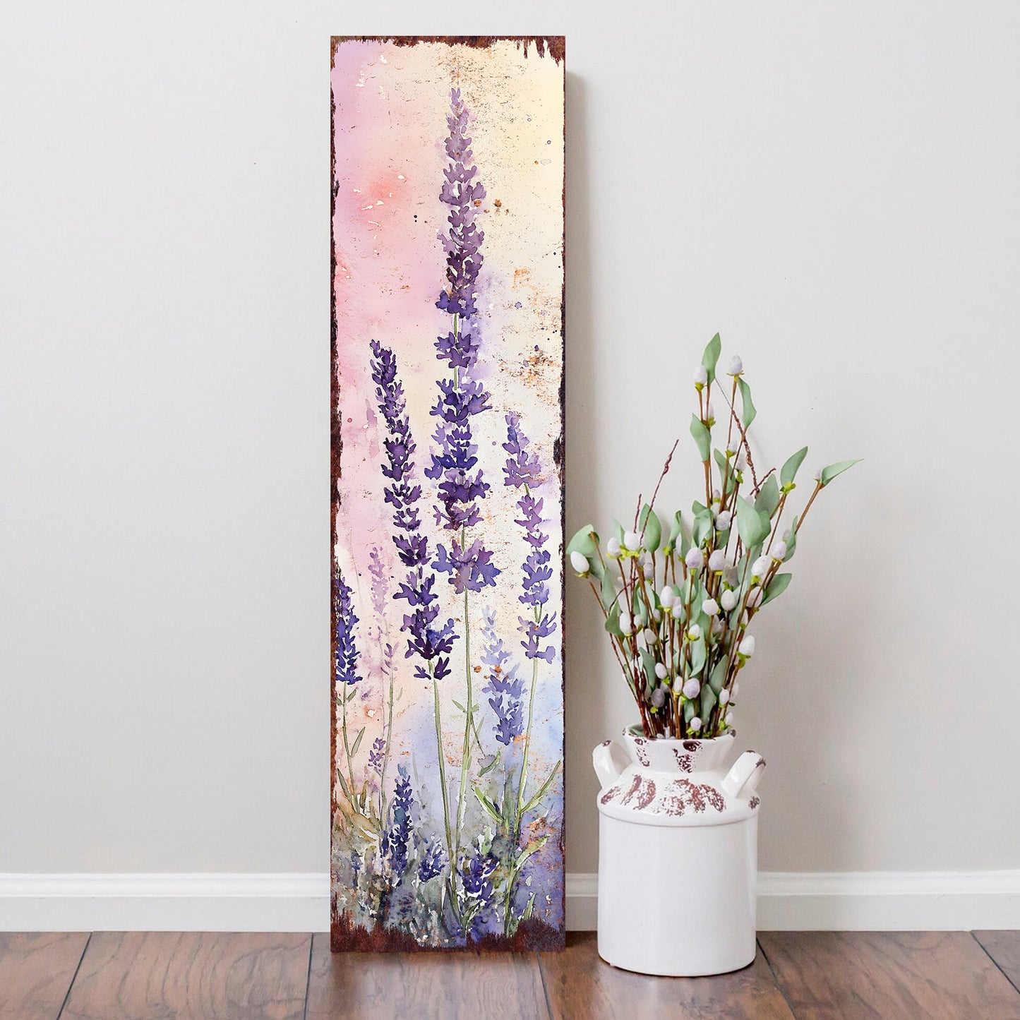 Spring Lavender Porch Sign | Wooden Entryway Decor | Uv Print | Front Porch Plaque | Lavender Design | 3 Sizes
