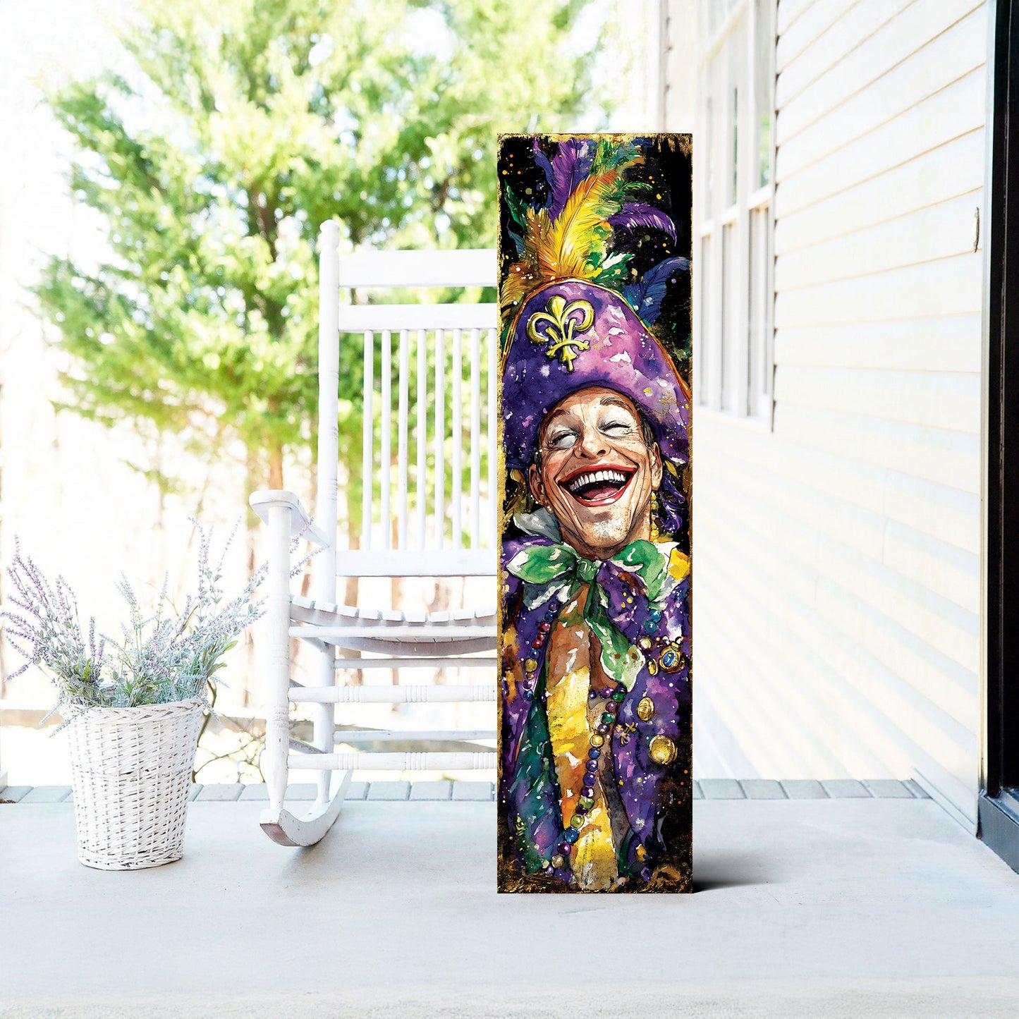 Pirate Mardi Gras Porch Sign | Wooden Entryway Decor | UV Print | Front Porch Plaque | Festive Gasparilla Decor | 3 Sizes