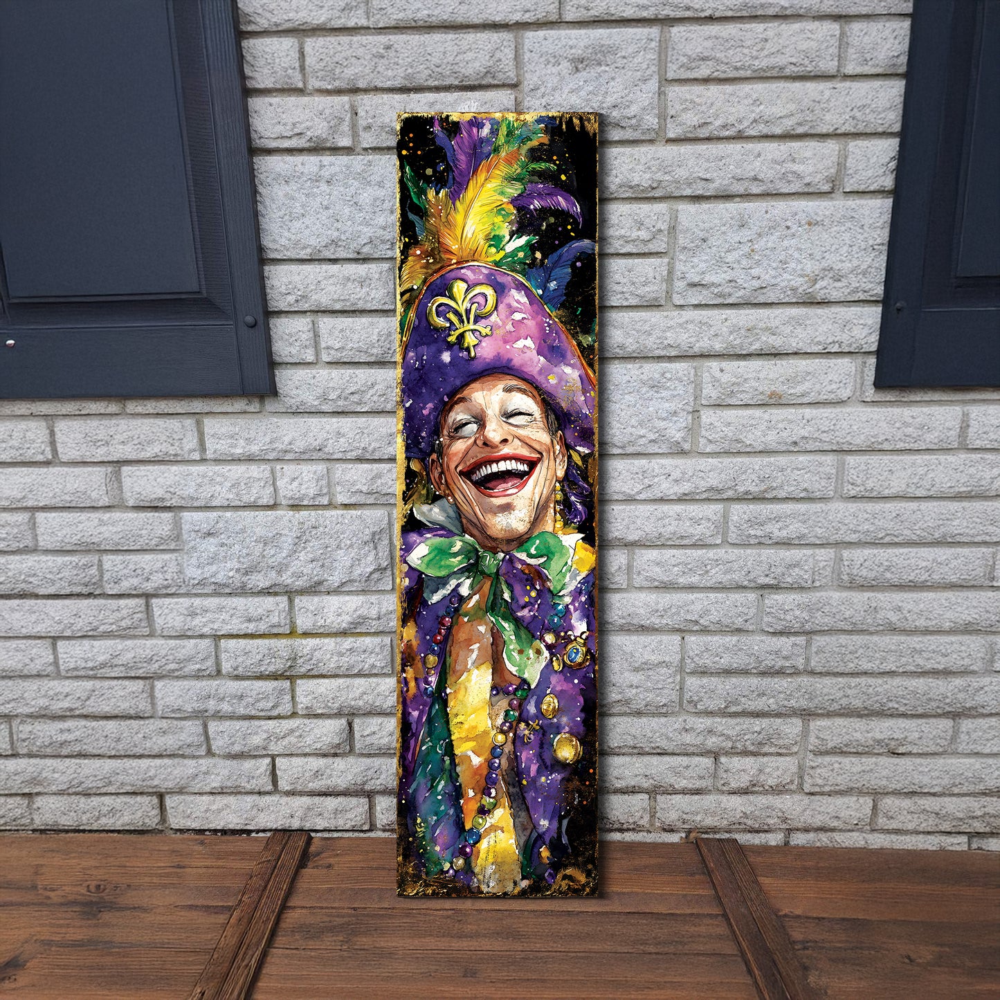 Pirate Mardi Gras Porch Sign | Wooden Entryway Decor | UV Print | Front Porch Plaque | Festive Gasparilla Decor | 3 Sizes