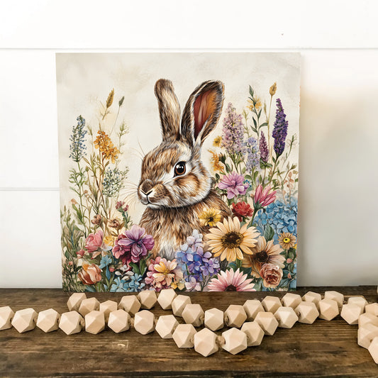 Easter Bunny Wall Decor Art | UV Print Canvas | Watercolor Paint Style Indoor Wall Art | 3 Sizes