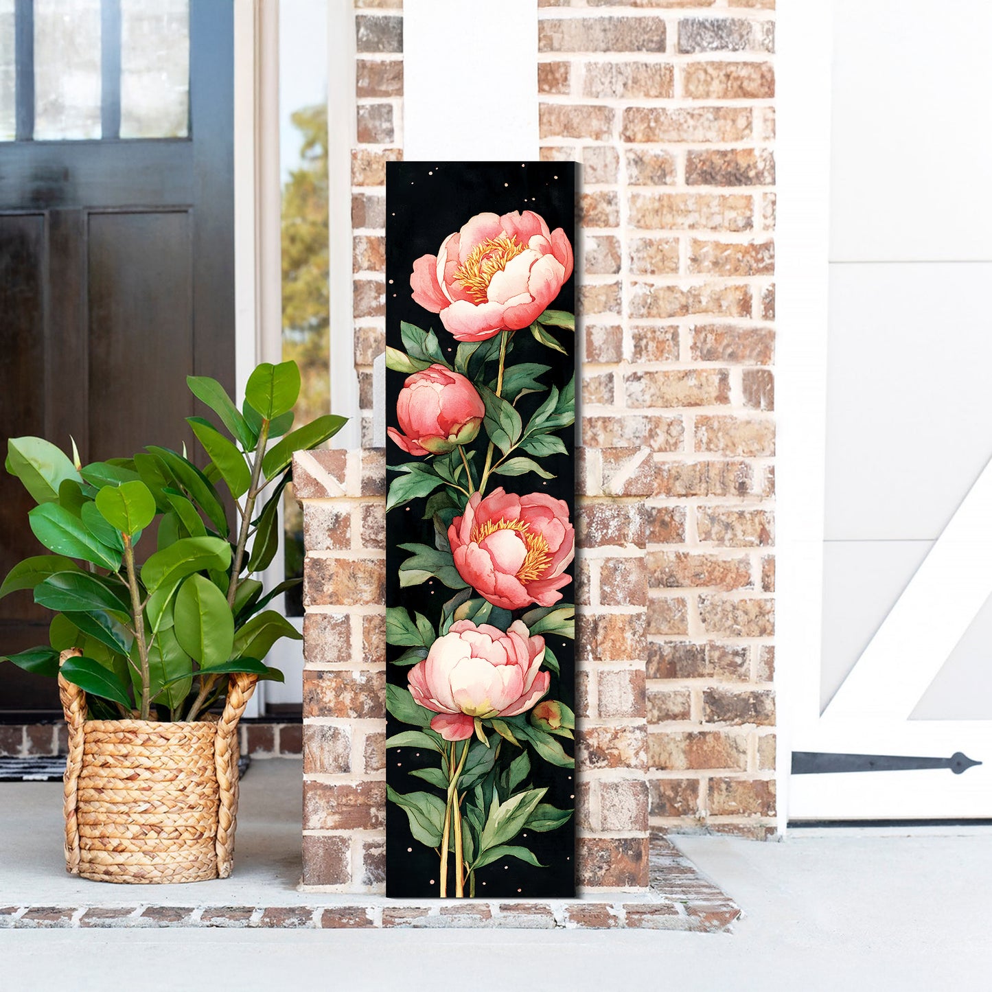 Spring Peonies Decor Porch Sign | Entryway Decor | UV Print | Front Porch Plaque | Seasonal Home Decor | 3 Sizes