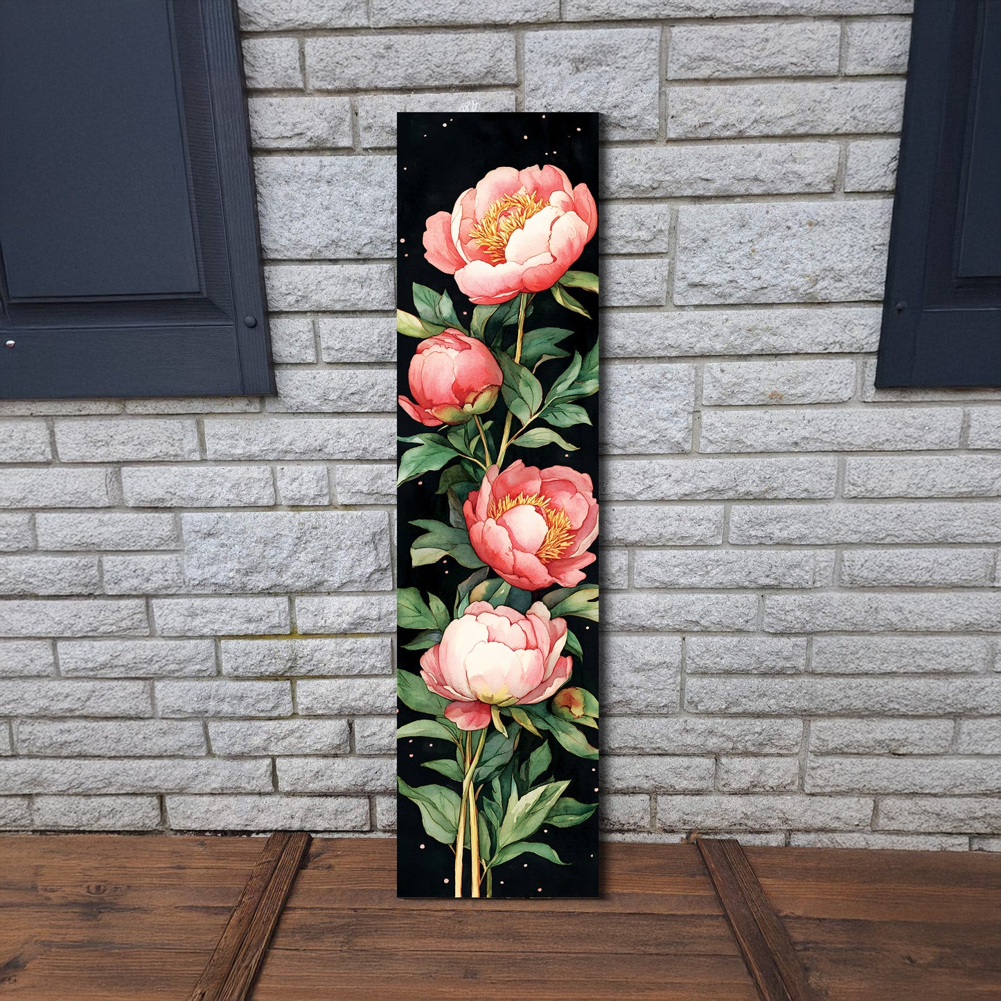 Spring Peonies Decor Porch Sign | Entryway Decor | UV Print | Front Porch Plaque | Seasonal Home Decor | 3 Sizes