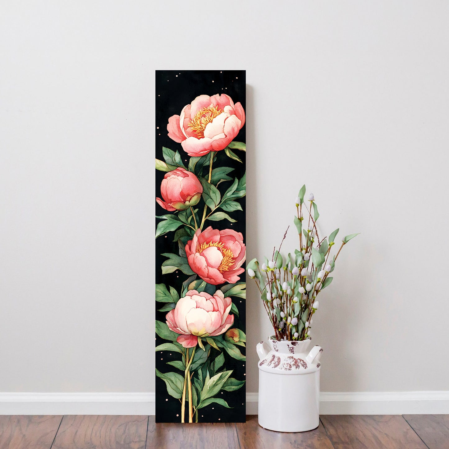 Spring Peonies Decor Porch Sign | Entryway Decor | UV Print | Front Porch Plaque | Seasonal Home Decor | 3 Sizes