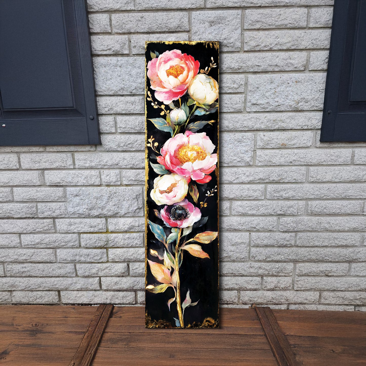 Spring Peonies Decor Porch Sign | Entryway Decor | UV Print | Front Porch Plaque | Seasonal Home Decor | 3 Sizes
