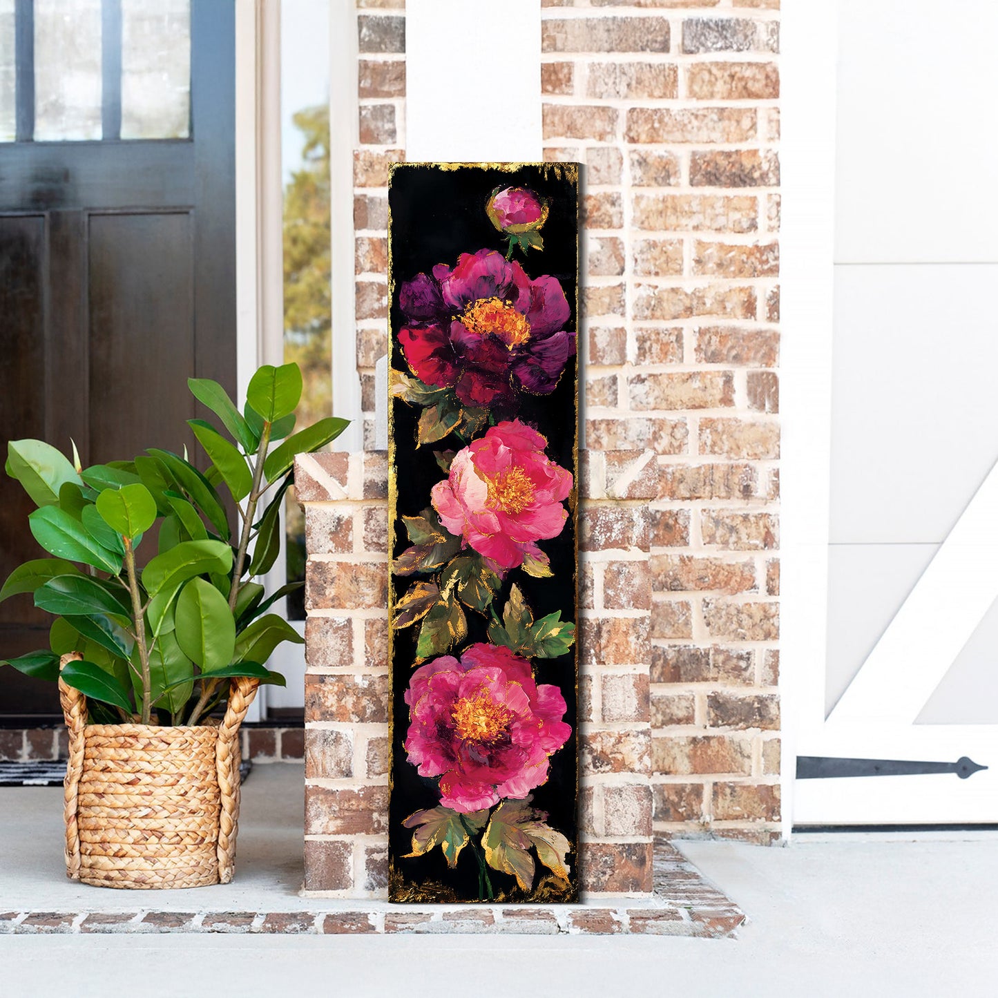 Spring Peonies Decor Porch Sign | Entryway Decor | UV Print | Front Porch Plaque | Seasonal Home Decor | 3 Sizes