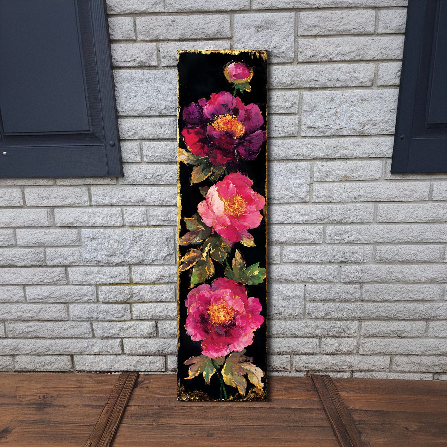 Spring Peonies Decor Porch Sign | Entryway Decor | UV Print | Front Porch Plaque | Seasonal Home Decor | 3 Sizes