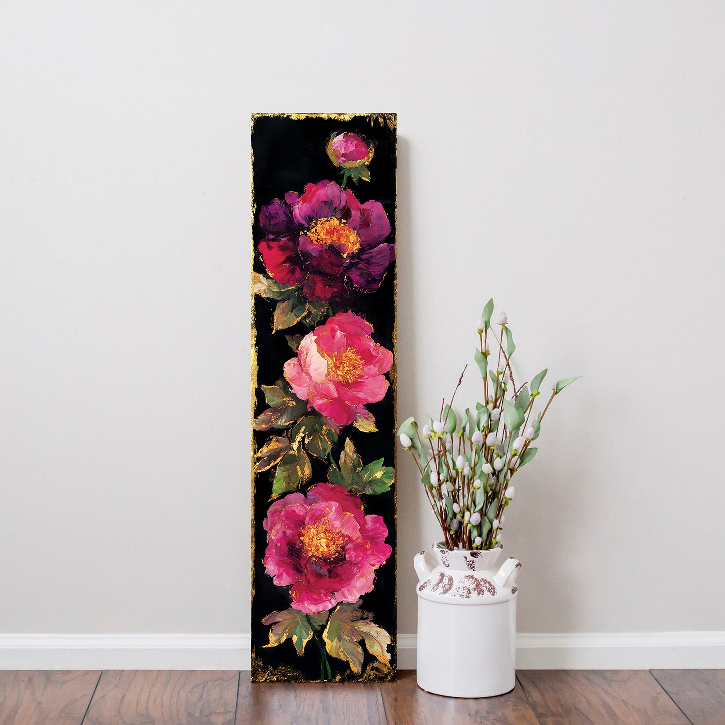 Spring Peonies Decor Porch Sign | Entryway Decor | UV Print | Front Porch Plaque | Seasonal Home Decor | 3 Sizes