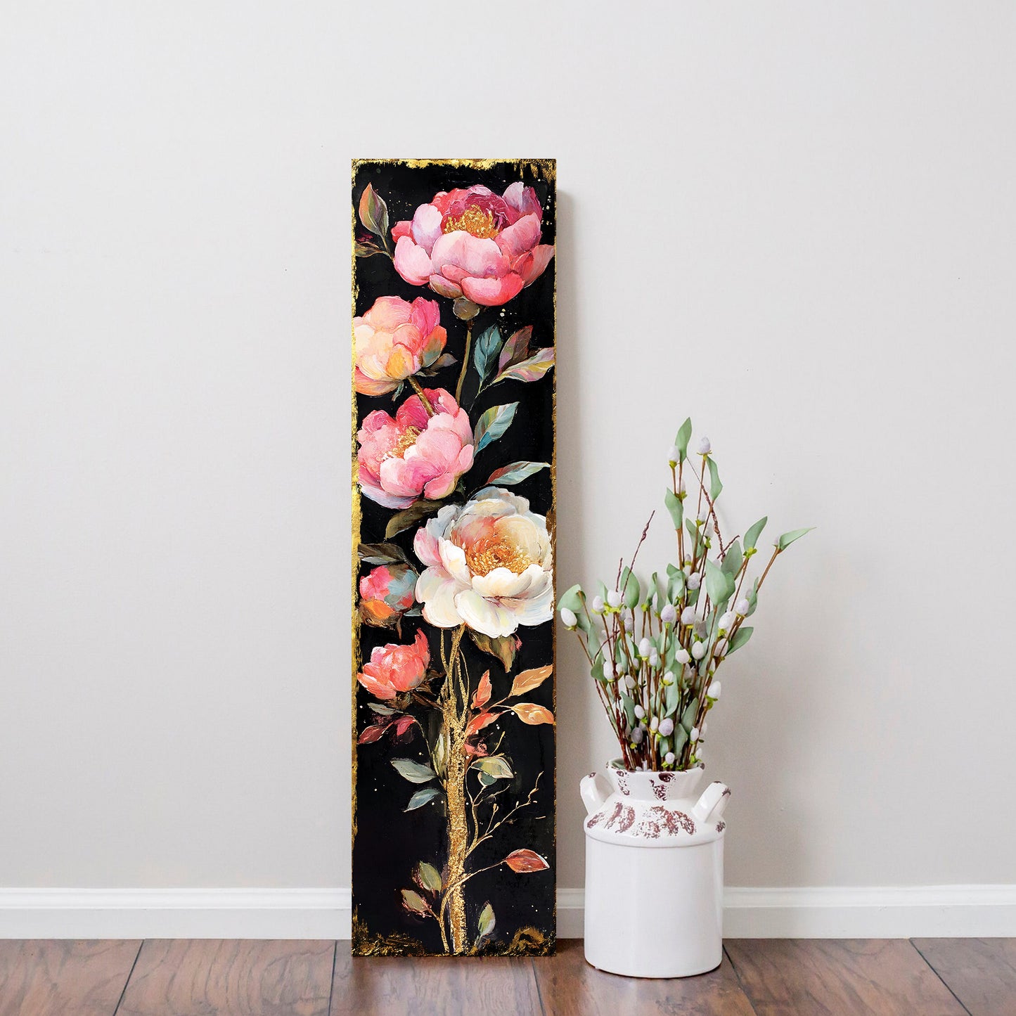 Spring Peonies Decor Porch Sign | Entryway Decor | UV Print | Front Porch Plaque | Seasonal Home Decor | 3 Sizes