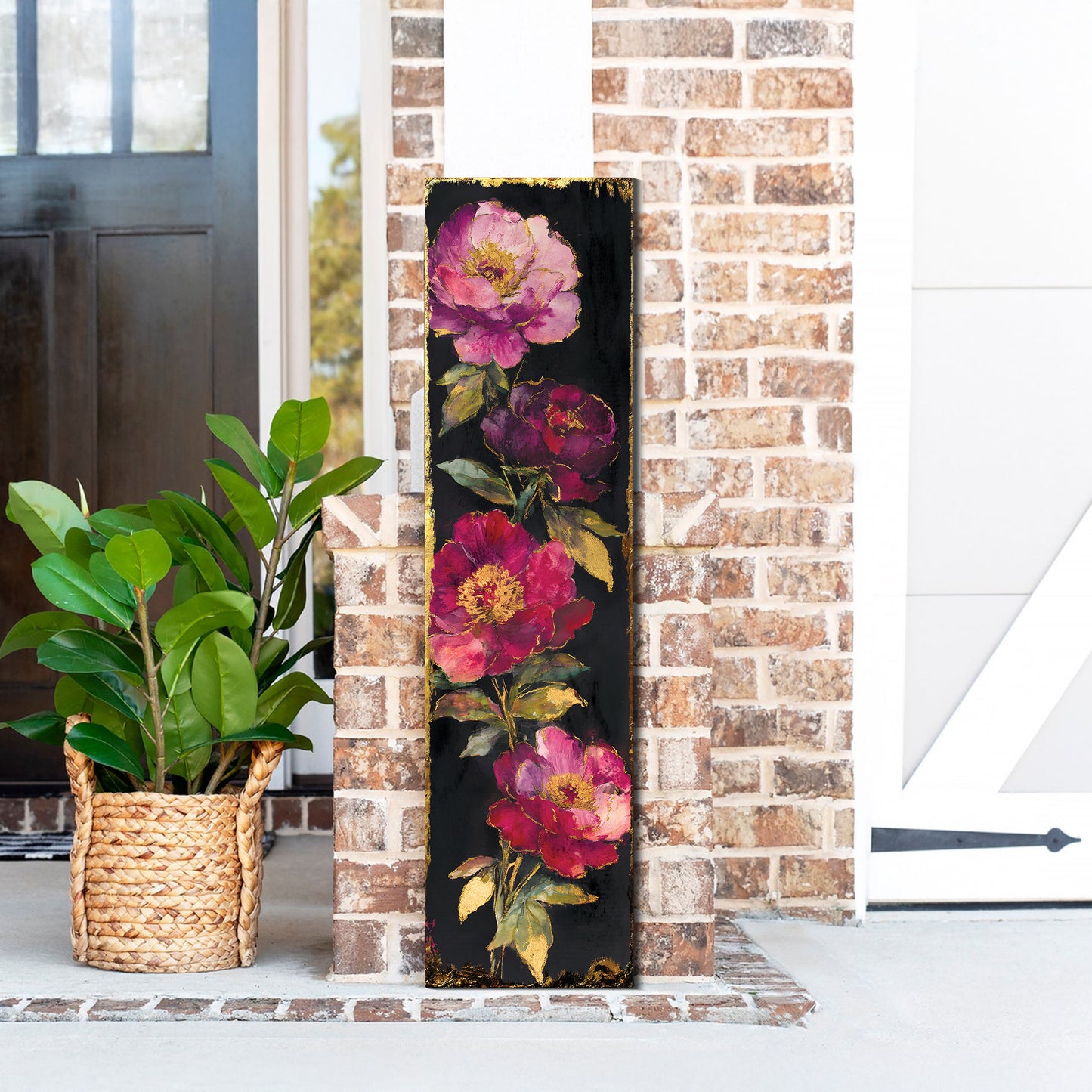 Spring Peonies Decor Porch Sign | Entryway Decor | UV Print | Front Porch Plaque | Seasonal Home Decor | 3 Sizes
