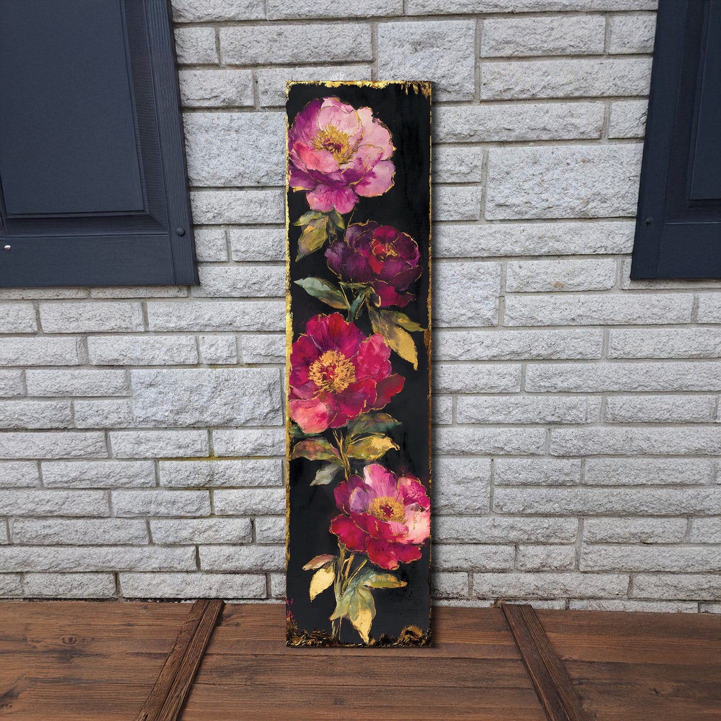 Spring Peonies Decor Porch Sign | Entryway Decor | UV Print | Front Porch Plaque | Seasonal Home Decor | 3 Sizes