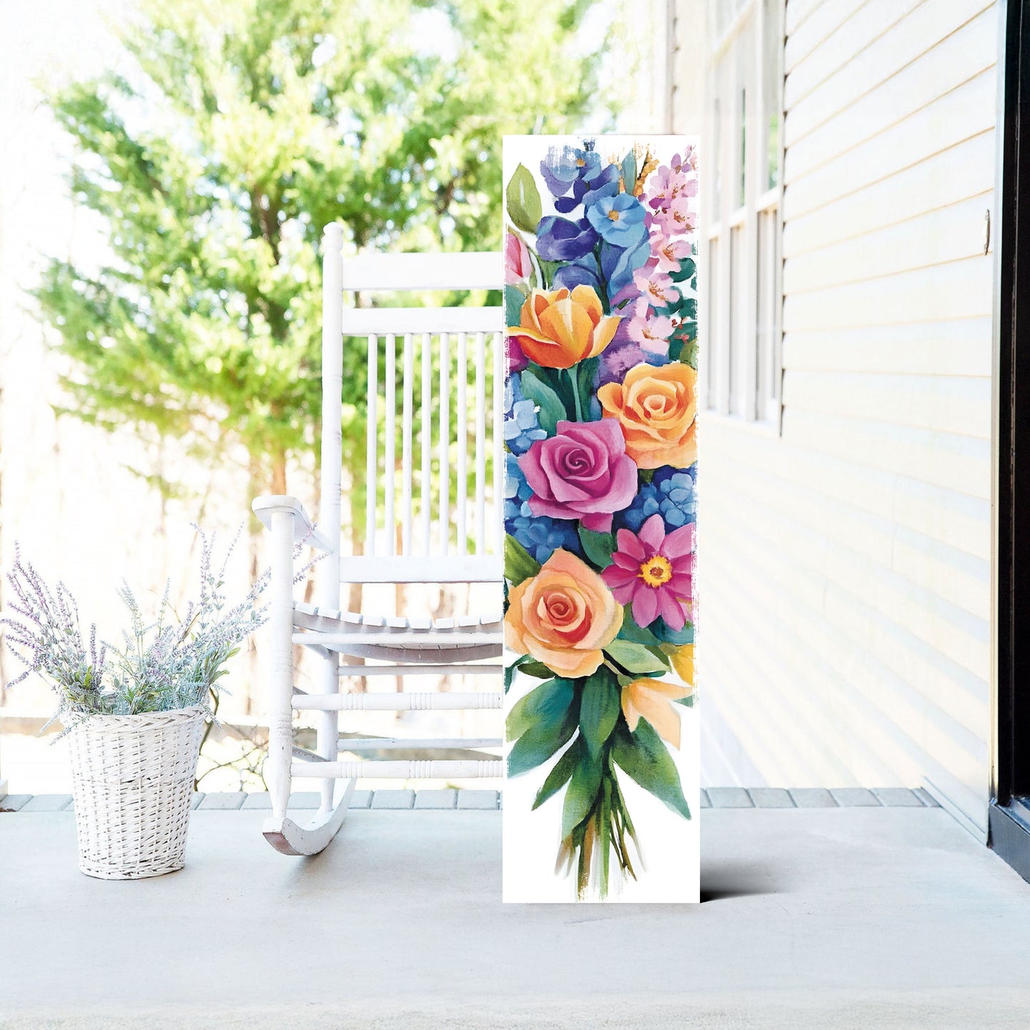Spring Floral Decor Porch Sign | Entryway Decor | UV Print | Front Porch Plaque | Seasonal Home Decor | 3 Sizes