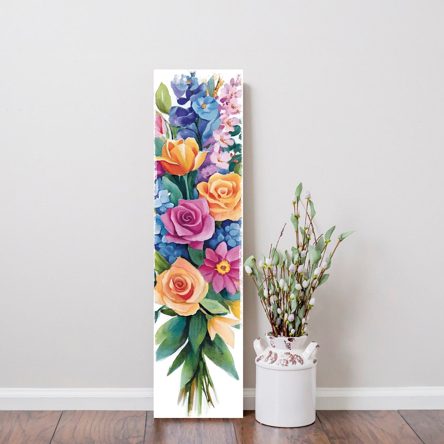 Spring Floral Decor Porch Sign | Entryway Decor | UV Print | Front Porch Plaque | Seasonal Home Decor | 3 Sizes