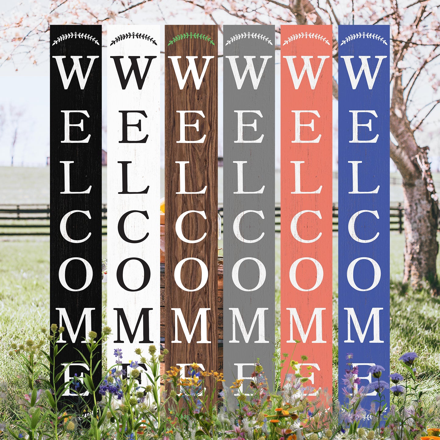 72in Everyday Outdoor Welcome Porch Sign | Front Porch Decor | Front Door, Entryway Decor | Foldable, Portable | UV Print