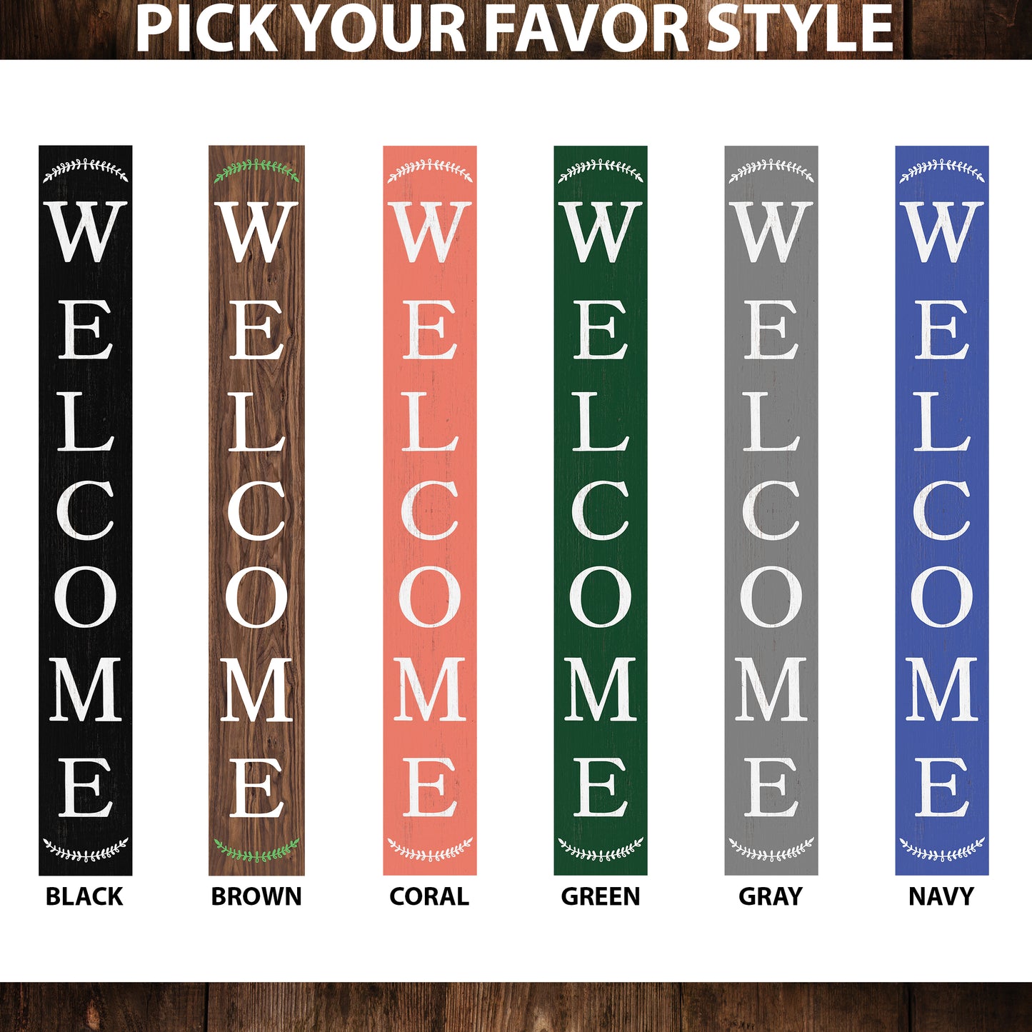 72in Everyday Outdoor Welcome Porch Sign | Front Porch Decor | Front Door, Entryway Decor | Foldable, Portable | UV Print