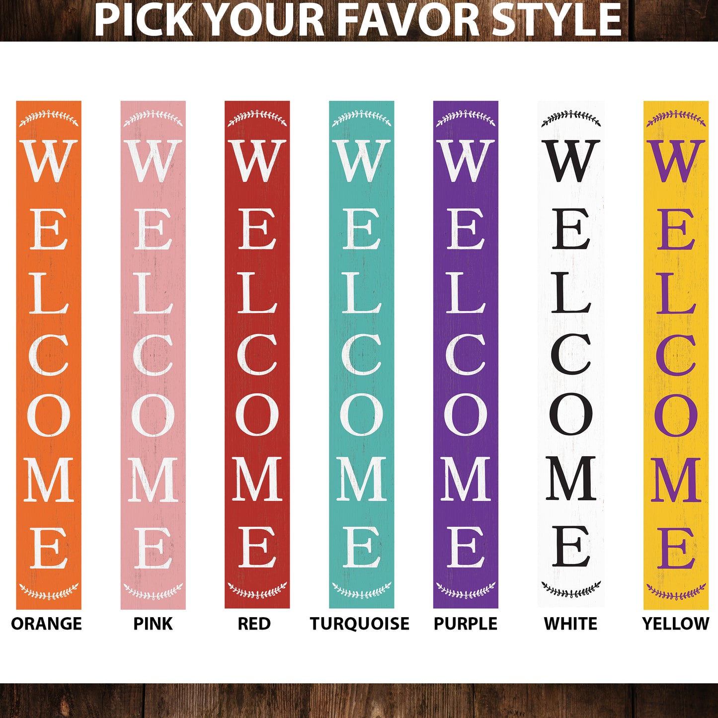 72in Everyday Outdoor Welcome Porch Sign | Front Porch Decor | Front Door, Entryway Decor | Foldable, Portable | UV Print