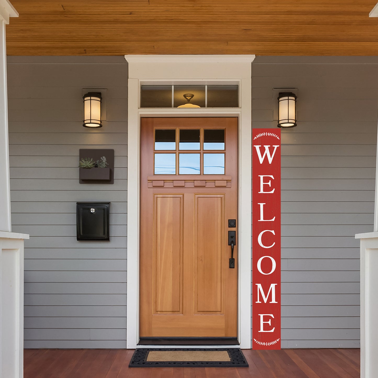 72in Everyday Outdoor Welcome Porch Sign | Front Porch Decor | Front Door, Entryway Decor | Foldable, Portable | UV Print