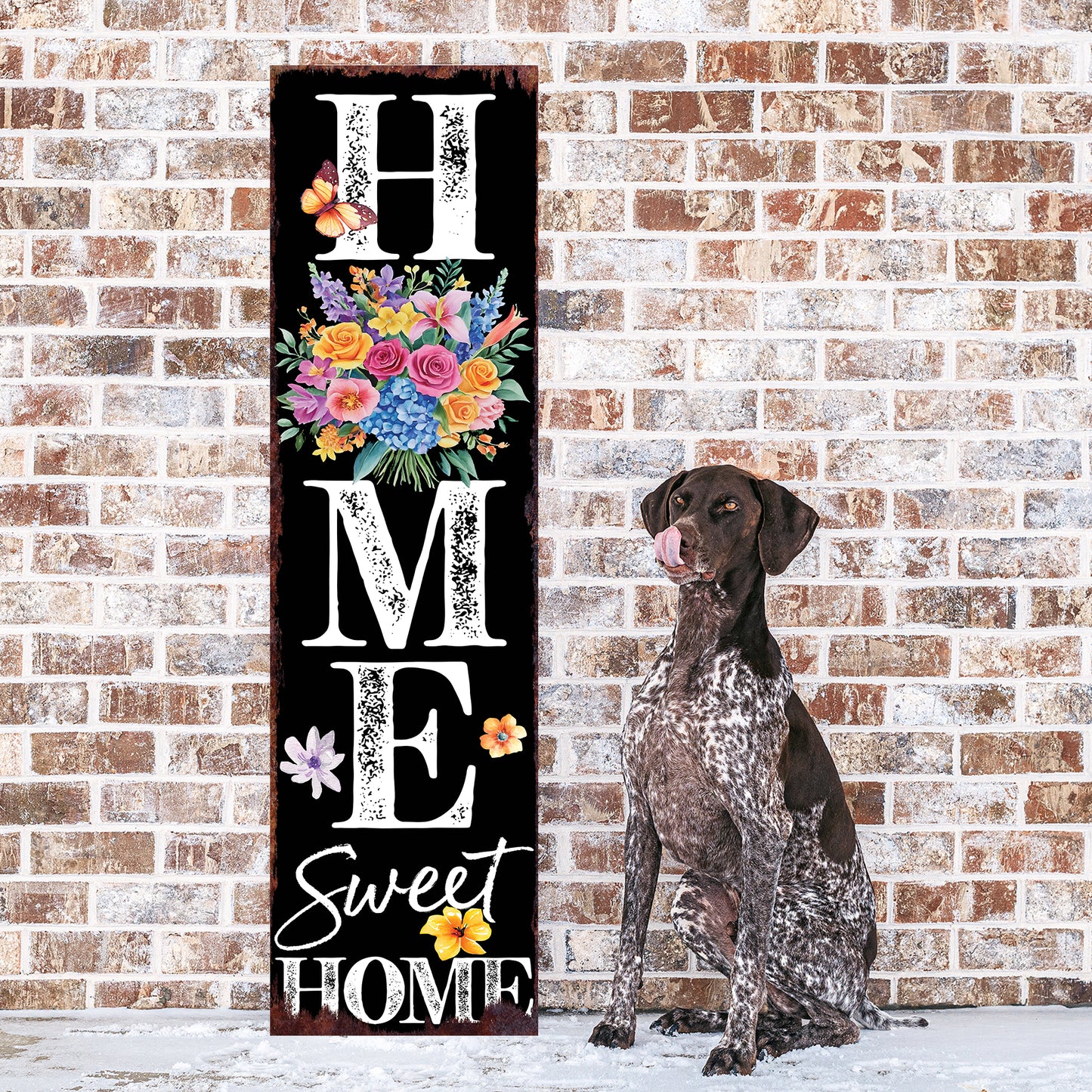 Spring Floral Home Sweet Home Decor Porch Sign | Entryway Decor | UV Print | Front Porch Plaque | Home Decor | 3 Sizes