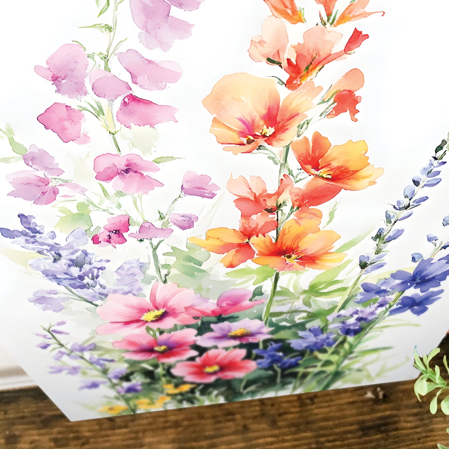 Alaskan Summer Wildflower Watercolor Art | Fireweed, Lupine, Arctic Poppy & Mountain Avens | Nature-Inspired Canvas Wall Decor | 12x16in