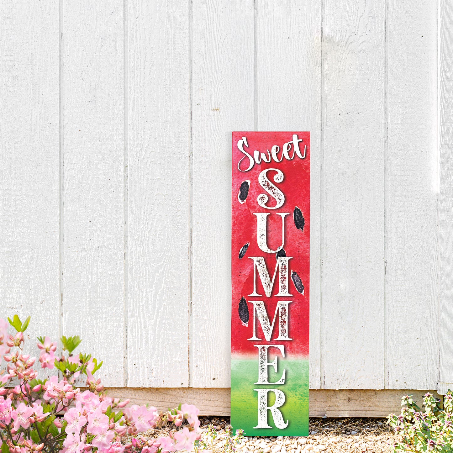 Sweet Summer Watermelon Welcome Porch Sign | Outdoor Front Door Decor | UV Print | Farmhouse Style | Multi Sizes and Patterns