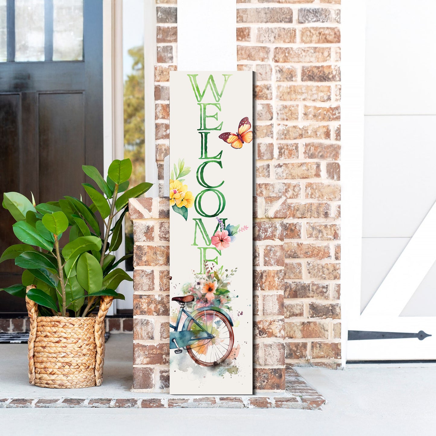 Spring Welcome Floral Porch Sign | Multi Sizes Available | Perfect Spring Yard & Front Door Decor