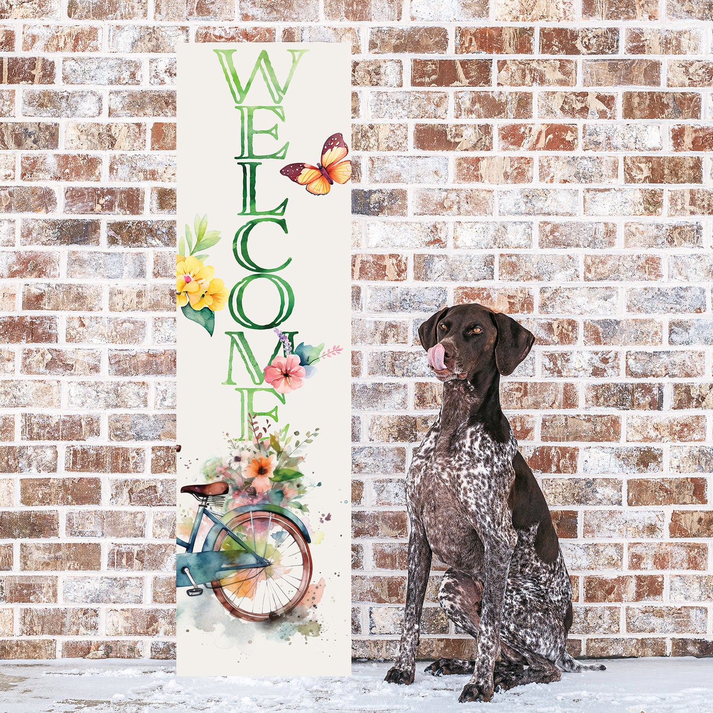 Spring Welcome Floral Porch Sign | Multi Sizes Available | Perfect Spring Yard & Front Door Decor
