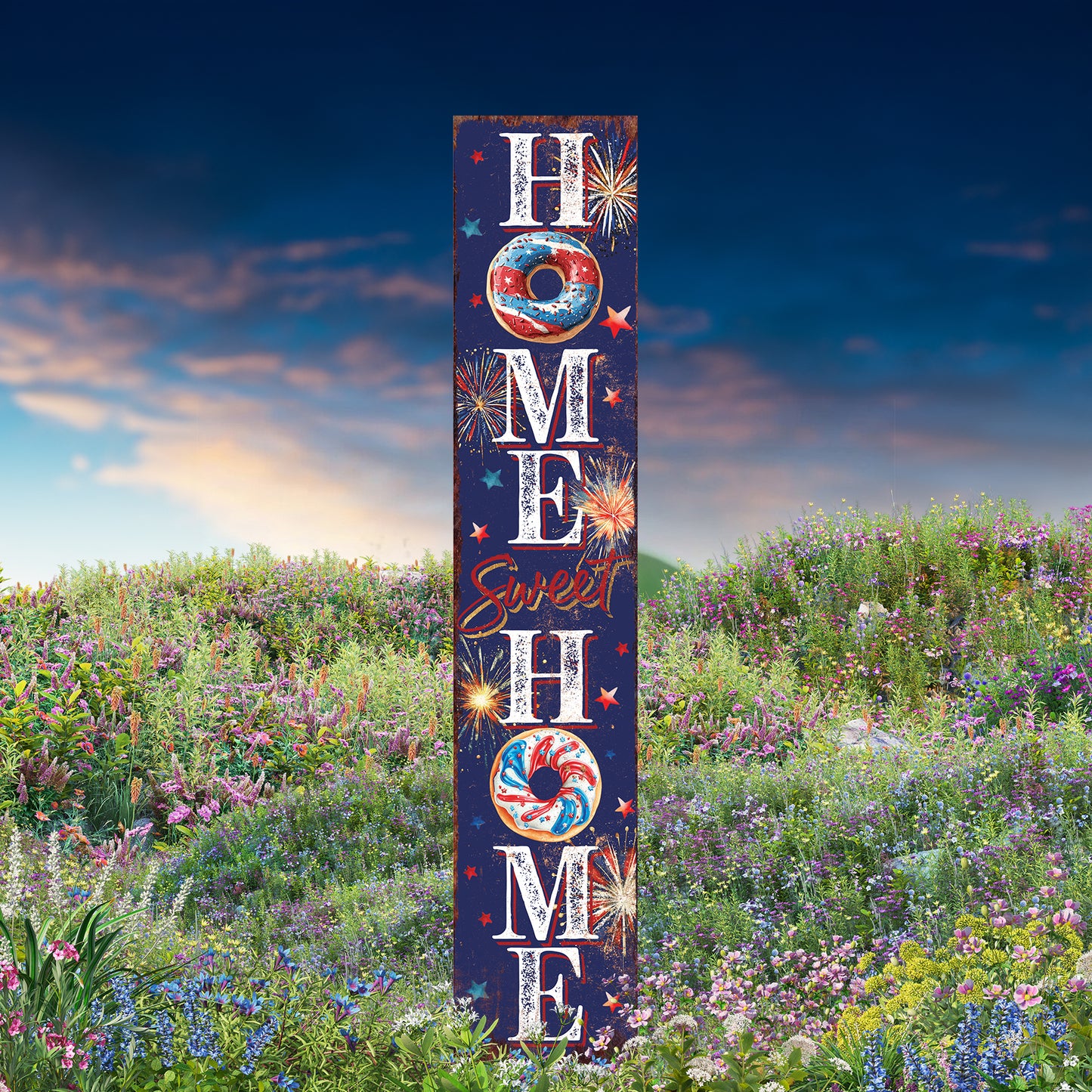4th of July Home Sweet Home Garden Stake | Multi Sizes | Perfect Patriotic Yard & Independence Day Garden Decor