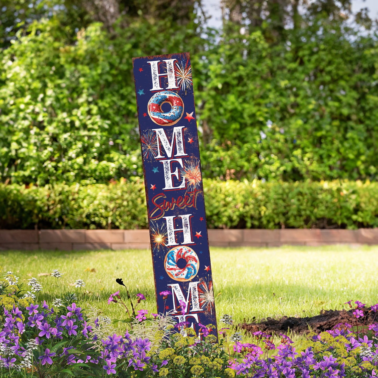 4th of July Home Sweet Home Garden Stake | Multi Sizes | Perfect Patriotic Yard & Independence Day Garden Decor