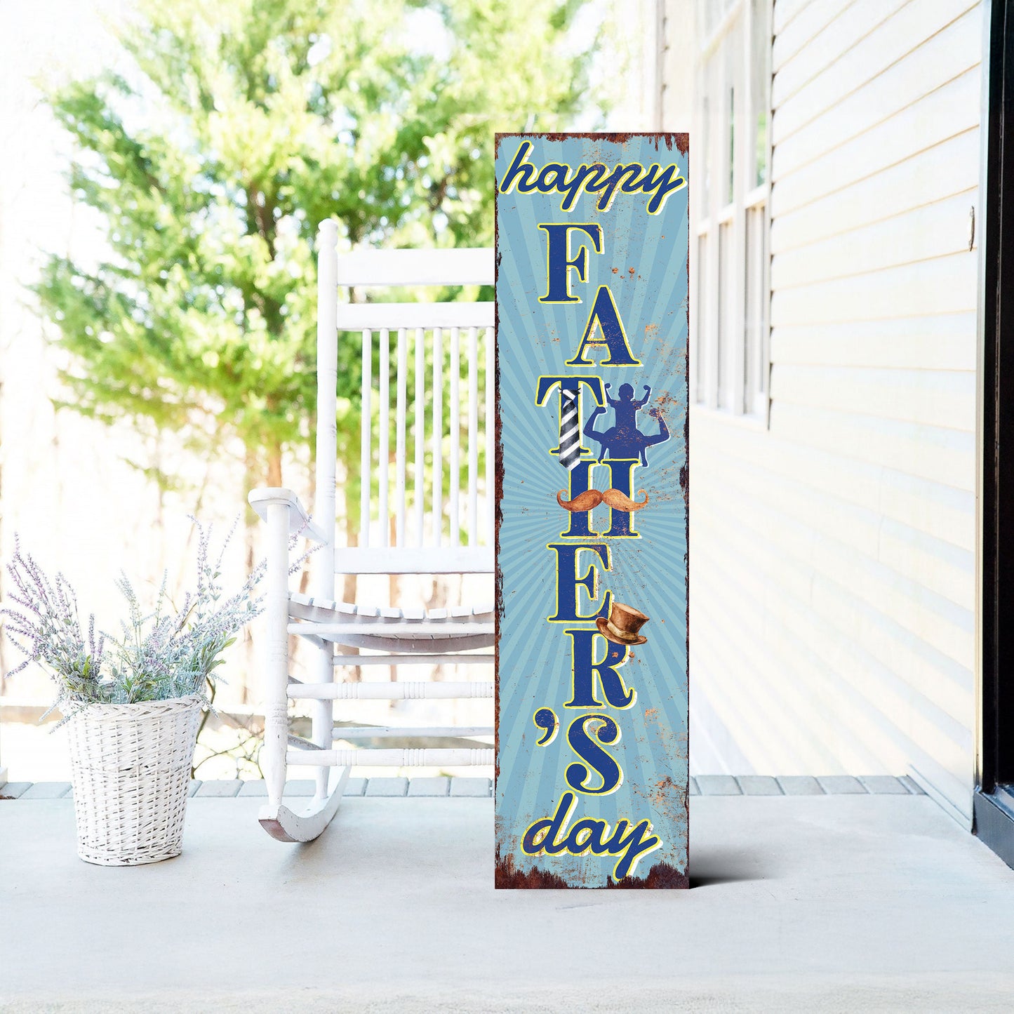 Happy Father’s Day Porch Sign | Multi Sizes | Perfect Yard & Front Door Decor