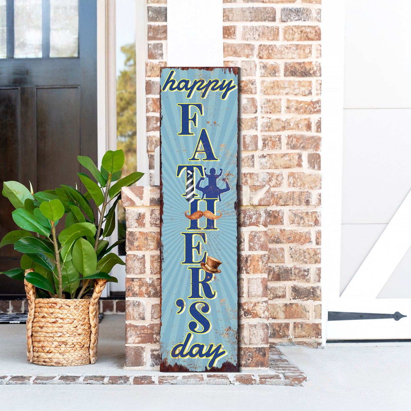 Happy Father’s Day Porch Sign | Multi Sizes | Perfect Yard & Front Door Decor
