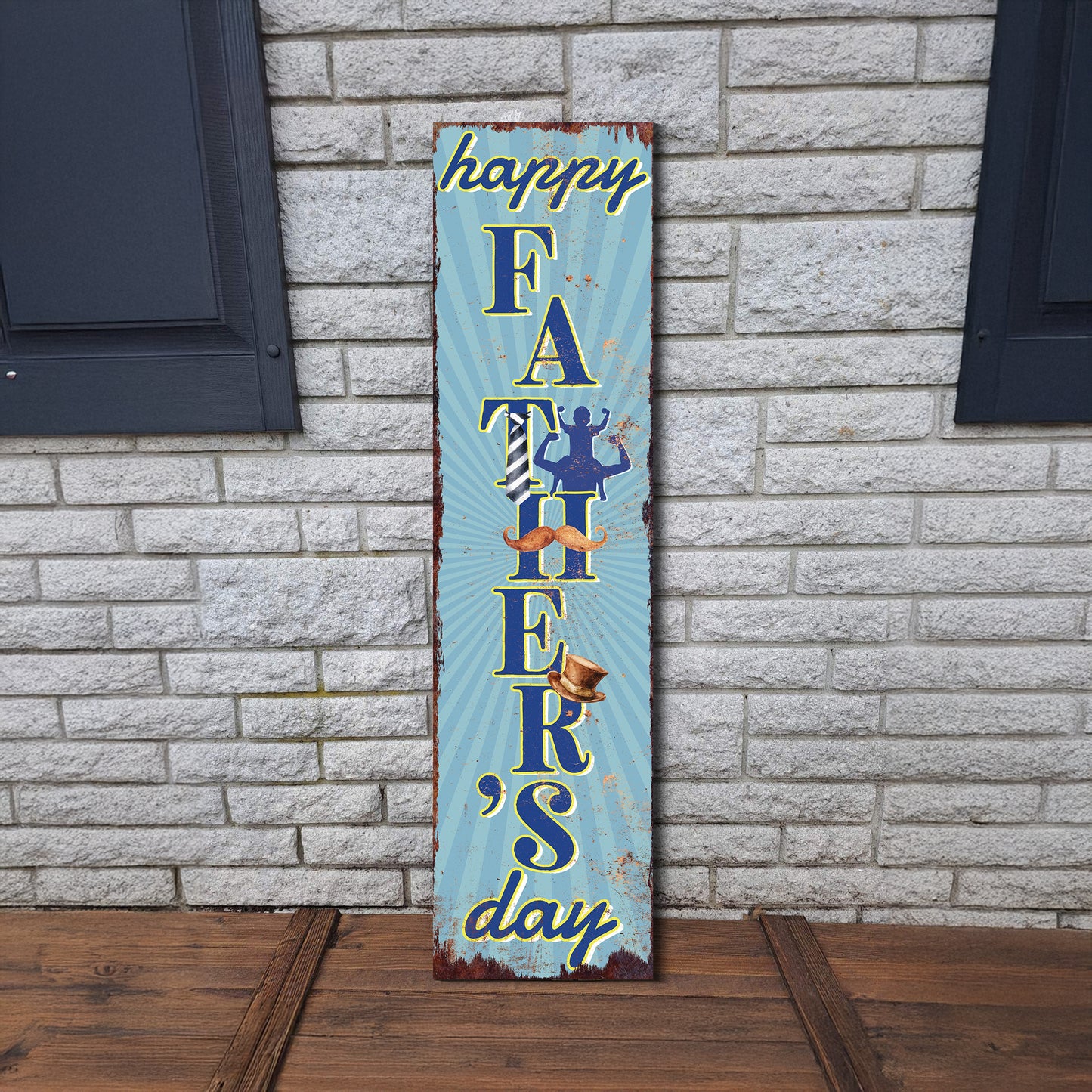 Happy Father’s Day Porch Sign | Multi Sizes | Perfect Yard & Front Door Decor