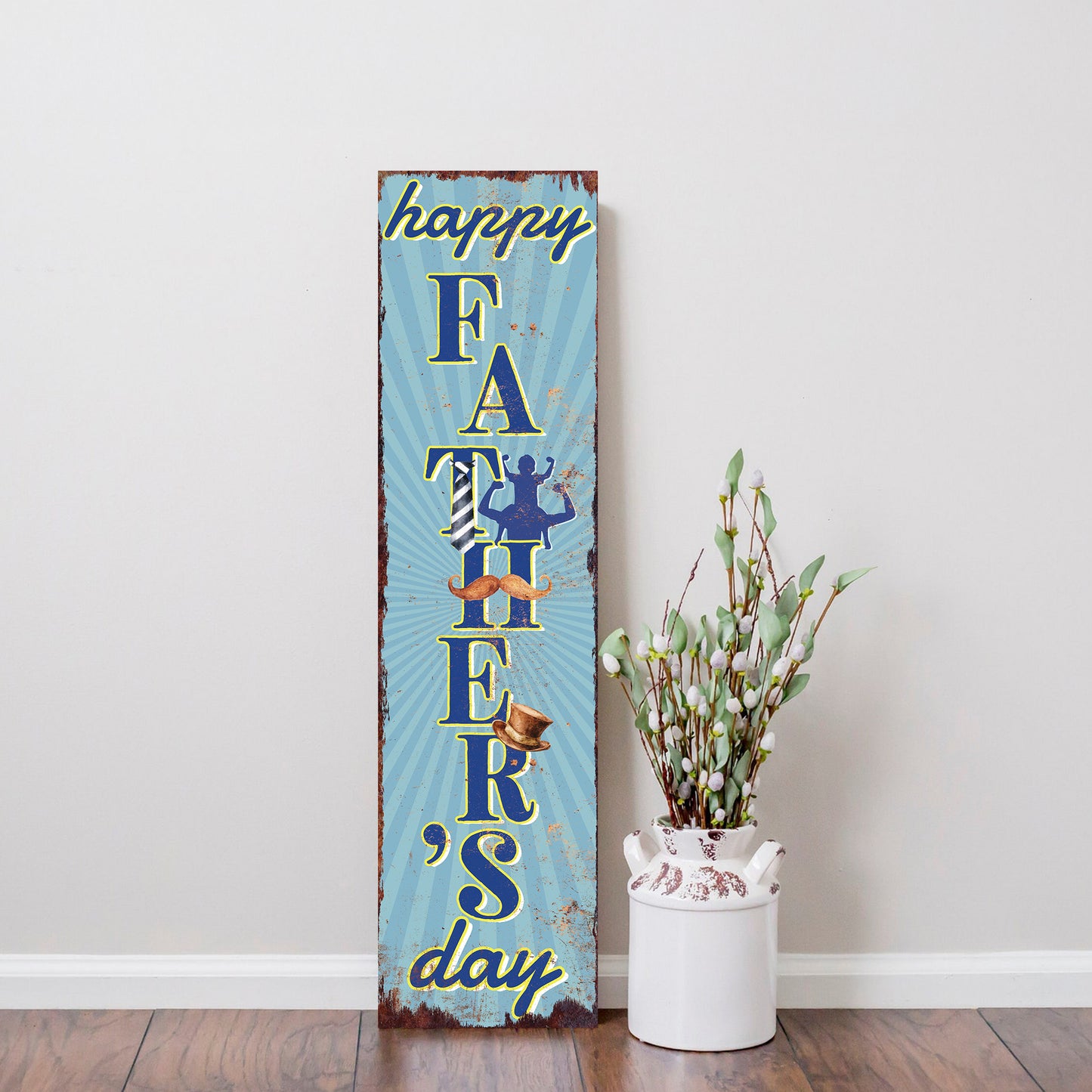 Happy Father’s Day Porch Sign | Multi Sizes | Perfect Yard & Front Door Decor