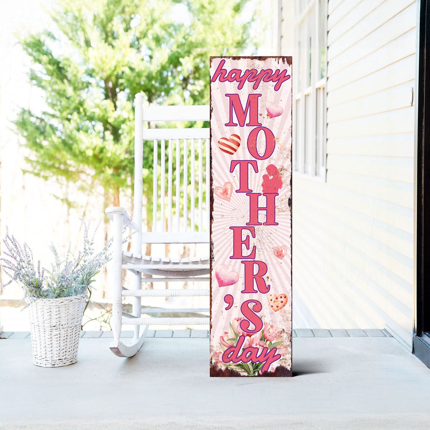 Happy Mother’s Day Porch Sign | Multi Sizes | Perfect Yard & Front Door Decor