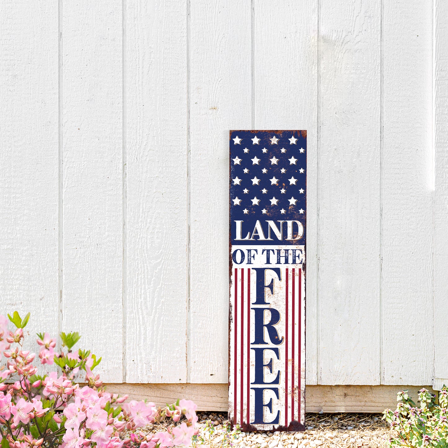 4Th Of July Land Of The Free Porch Sign | Patriotic Outdoor Decor| Multi Sizes | Perfect Patriotic Yard & Independence Day Front Door Decor
