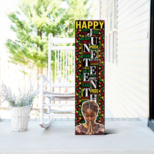 Juneteenth Porch Sign | Juneteenth Outdoor Decor | Multi Sizes | Perfect for Porch, Yard, Garden, or Front Door